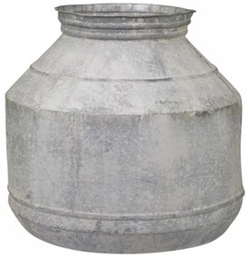 3ks dekoračné plechové antik kvetináče French - Ø 35*36 / Ø 30*34cm/ Ø 24*29cm
