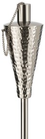 Záhradná nerezová olejová lampa so zápichom jemne tepaná - Ø 9*155cm