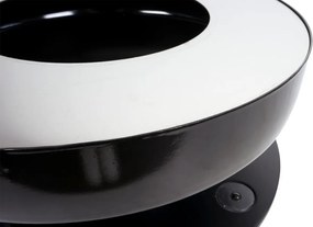 Ohnisko s grilovacou platňou HWC-K95, oceľ / nerez / smalt Ø56cm - čierna