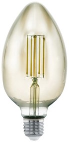 EGLO LED stmievateľná filamentová retro žiarovka, E27, B80, 4W, 360lm, teplá biela