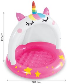 Intex Detský bazénik so strieškou Unicorn 58438
