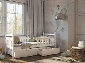 Detská posteľ 90 x 200 cm Emelda (s roštom a úl. priestorom) (biela). Vlastná spoľahlivá doprava až k Vám domov. 1012937