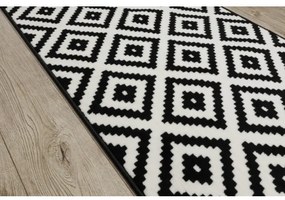 Behúň BCF MORAD Ruta romby čierny / krém - Výpredaj