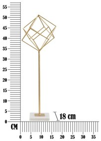 Soška v zlatom dekore Mauro Ferretti Cube