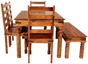 furniture-nabytek.cz - Jedálenský set pre 6 osôb Jali z indického masívu palisander