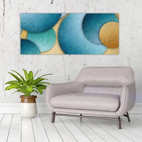 Obraz abstrakcie kruhy (120x50 cm)