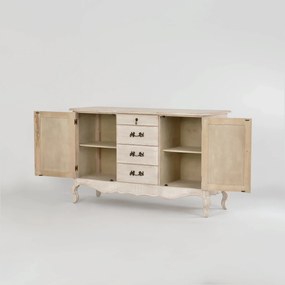 Komoda Venezia 150 cm z masívu béžová