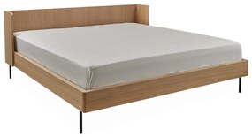 Dvojlôžková posteľ v dekore duba 180x200 cm v prírodnej farbe Wrap – Bonami Selection
