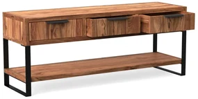 furniture-nabytek.cz - Masívny TV stolík Sydney z akácie, lakovaný, hnedý – 137×45×55 cm
