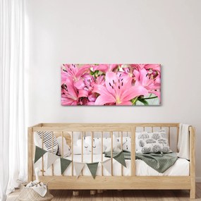 Obraz - Ružové ľalie (120x50 cm)