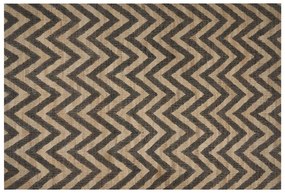 Jutový koberec 200 x 300 cm béžová/čierna DEDEPINARI Beliani