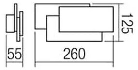 Redo 01-1444 - LED Nástenné svietidlo GAMER 1xLED/12W/230V