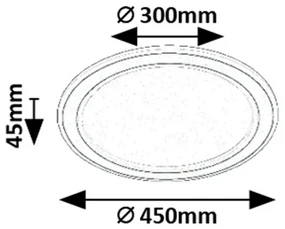 Rabalux 71406 funkčné stropné LED svietidlo Golwen, 22W, 1550 lm, stmievateľné