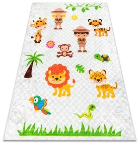 Detský koberec JUNIOR 52104.801 Safari / zvieratká, sivý