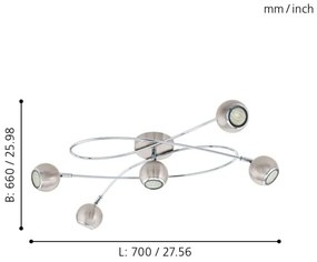 Eglo 94251 - LED Bodové svietidlo LOCANDA 5xGU10-LED/3W/230V