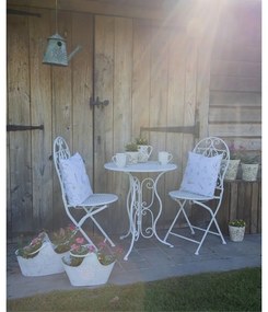 Záhradná skladacia zostava - stôl + 2 stoličky - Ø 60 * 70 / 2x Ø 40 * 40 * 92 cm