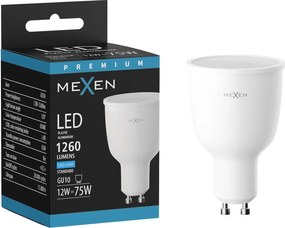 Mexen Nova, LED žiarovka GU10, 12W, studená - 6500K, 1260 lm - L108-GU10-1265-01