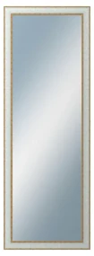 DANTIK - Zrkadlo v rámu, rozmer s rámom 50x140 cm z lišty DOPRODEJMETAL bielozlatá (3023)