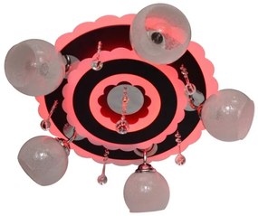 Bodové svietidlo ARONA 5xE27/15W/230V+LED čierna