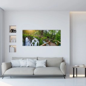 Obraz - Plitvické jazerá (120x50 cm)