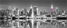 Obrázok - New York a fialový mrakodrap (120x50 cm)