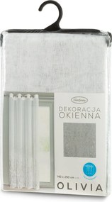 ZÁCLONA NA KRÚŽKOCH OLIVIA 140X250 CM VZOROVANÁ
