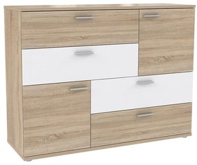 Komoda Skive Dub Sonoma/Biely