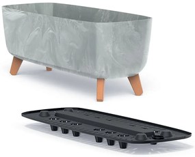 Kvetináč GRACIA CASE BETON EFFECT 39cm sivý