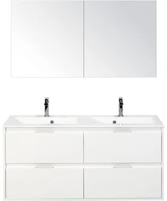 Kúpeľňová zostava Sanox Porto 120 cm mramor skrinka 4 zásuvky biela