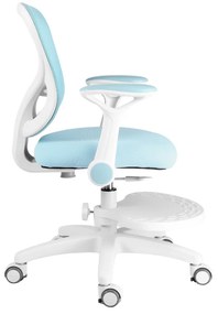 Detská rastúca stolička Neoseat JUNI 007 — látka, prateľný poťah, modrá