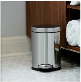 Simplehuman Pedálový okrúhly kôš 4,5 l, leštená oceľ