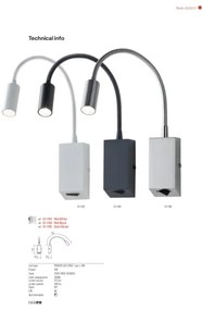 Redo 01-1195 - LED Flexibilná lampička HELLO LED/3W/230V chróm