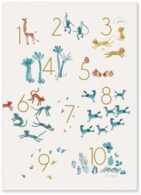 Detský obrázok 50x70 cm Numbers – Moulin Roty