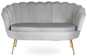 Vintino zamatová sedačka ZORAYA sivá