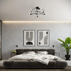 Sollux SL.1454 - Nástenná lampa LEVAR 1xE27/15W/230V čierna