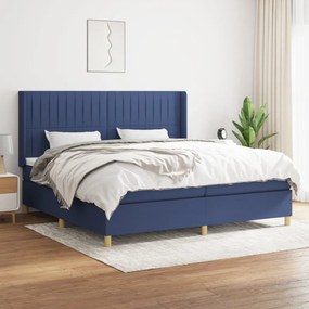 Boxspring posteľ s matracom modrá 200x200 cm látka 3132183