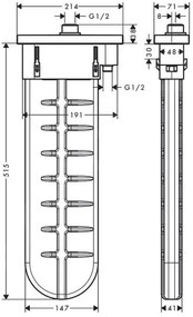 Hansgrohe Vivenis, 4-otvorová batéria na okraj vane, sBox, čierna matná, HAN-75444670