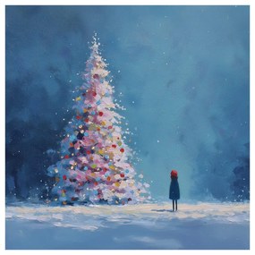 Obraz zimná rozprávka s vianočným stromčekom