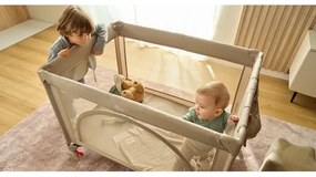 Lionelo - Cestovná postieľka LAURA Beige Sand