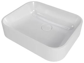 Umývadlo na dosku SAT Aula 50x40 cm bez otvoru pre batériu, bez prepadu SATAU5040, 1 ks