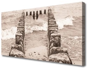 Obraz na plátne Oceán pláž architektúra 125x50 cm
