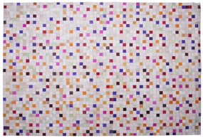 Kožený koberec 160 x 230 cm viacfarebný ADVAN Beliani