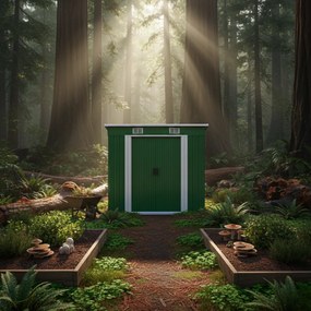 Záhradný domček na náradie L, 196x122x182cm,  zelená Gardebruk