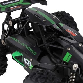 KIK RC kaskadérske auto KIK, diaľkovo ovládané, 18 km/h, 2,4 GHz, čierno-zelené