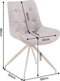 Dizajnová stolička Amiyah taupe / béžová