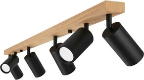 Brilagi - Bodové svietidlo SELE 6xGU10/30W/230V čierne/dubový dekor