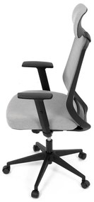 Kancelárska ergonomická stolička SENA — látka, čierna / šedá