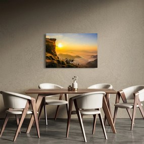 Obraz údolia v rannej hmle (90x60 cm)