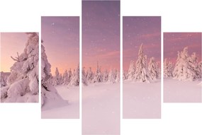 Obraz - Stromy pod snehovou prikrývkou (150x105 cm)