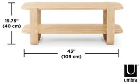 Konferenčný stolík z eukalyptového dreva v prírodnej farbe 55x109 cm Bellwood - Umbra
